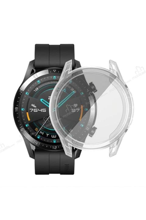 MORTY Huawei Watch Gt2 46mm 360 Koruma Silikon Kılıf Şeffaf