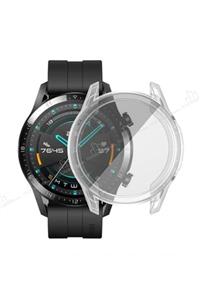 MORTY Huawei Watch Gt2 46mm 360 Koruma Silikon Kılıf Şeffaf