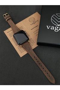 vagave Apple Watch Kadın Crazy Deri Kordon 42 / 44 Mm 3-4-5-6-7-se Uyumlu El Yapımı, 10 Farklı Renk