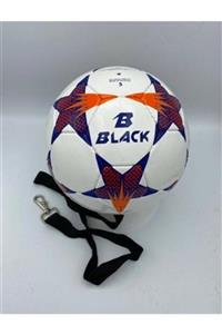 BLACK Povit No: 5 Snow Sarkaç Topu Kafa Topu Futbol Topu 32 Panel El Dikişli Deluxe Pu Malzeme