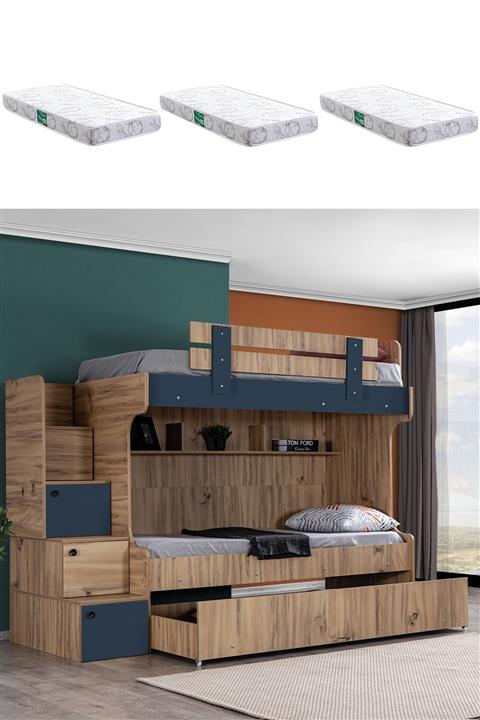 Setay Ranza, Riva Yavrulu Ranza - 3lü Ceviz Ranza + 3 Adet Comfort Yatak