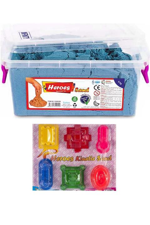 HEROES 5kg Kinetik Kum Turkuaz Ve Tarihi Yapı Kum Kalıpları Seti