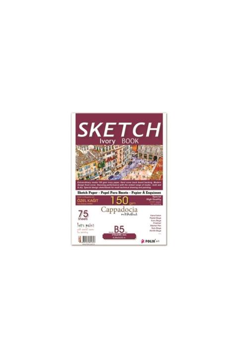Folix Sketchbook Cappadocia 17,3 X 24,5 B5 Tutkallı 150 Gr. Ivory 75 Yaprak Eskiz Defteri