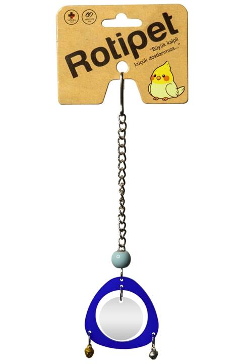 Rotipet Kuş Oyuncağı Akrilik Aynalı Üçgen Sarkaç