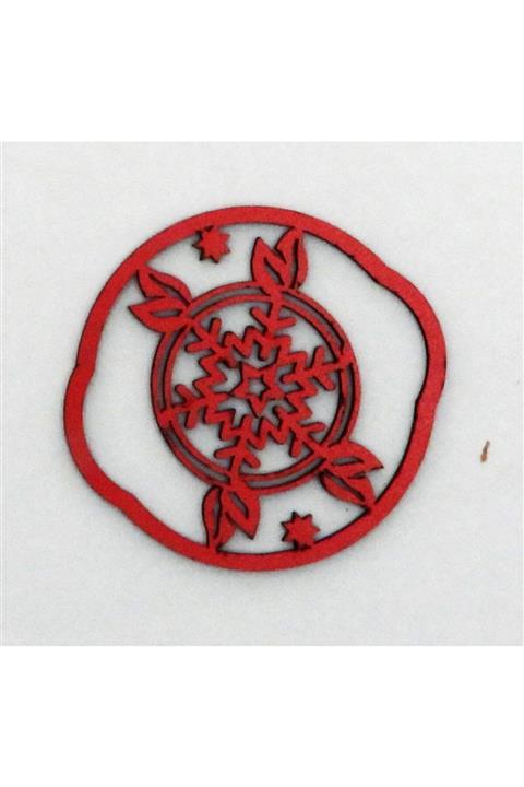 1Fark Kartanesi Ahşap Peçete Halkası- Kırmızı