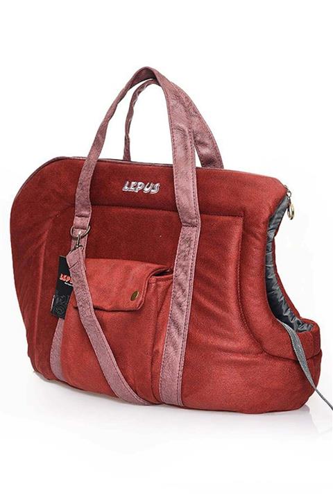 Lepus Su Geçirmez Açık Kedi Ve Köpek Taşıma Çantası Bordo