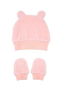 beybilyy KIDS Pembe Kadife Bebek 2li Aksesuar Seti Organik