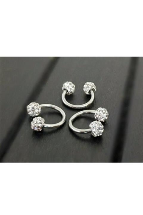 TakıConcept 316l Paslanmaz Medikal Çelik Yarım Ay Piercing