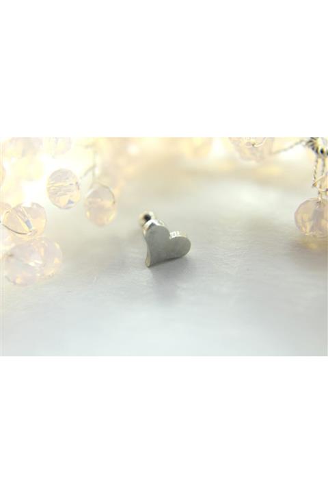 Btn Piercing Gümüş Büyük Kalp Helix-tragus-kıkırdak Piercing