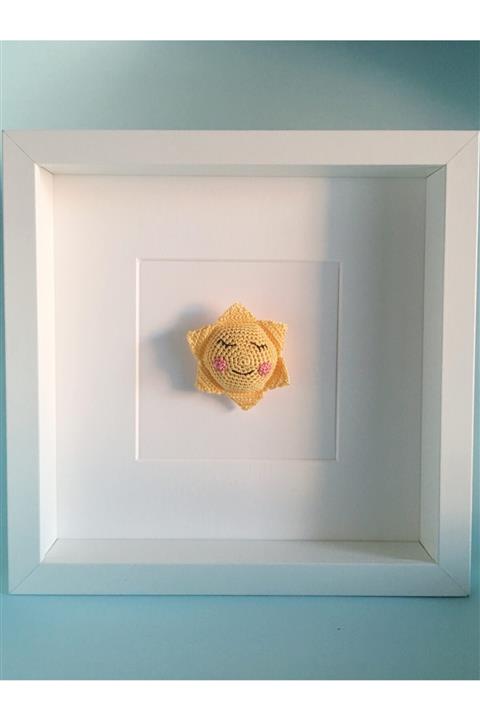 hobikutu atelier Güneş El Yapımı Minyatür Amigurumi Çerçeve