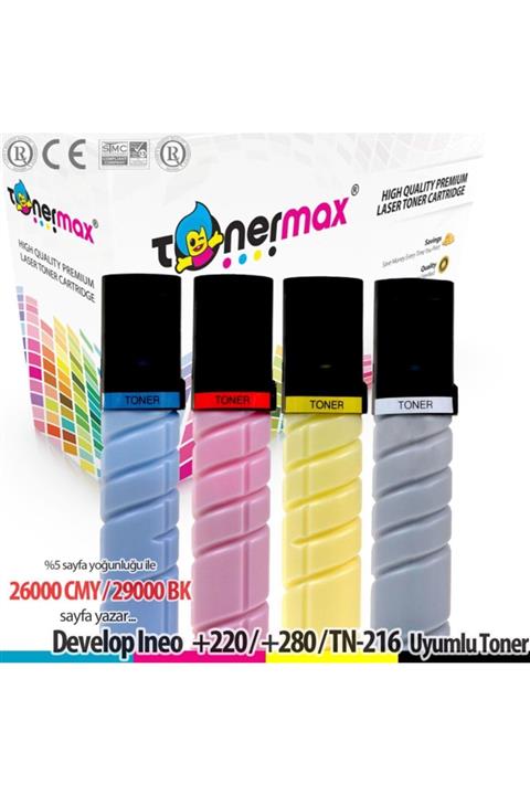 tonermax Develop Muadil Toneri Set Ineo+ 220 / Ineo+ 280 Tn-216