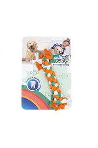 HİLALSHOP Eurodog Diş Kaşıma Ipi 10cm (turuncu-yeşil-beyaz)