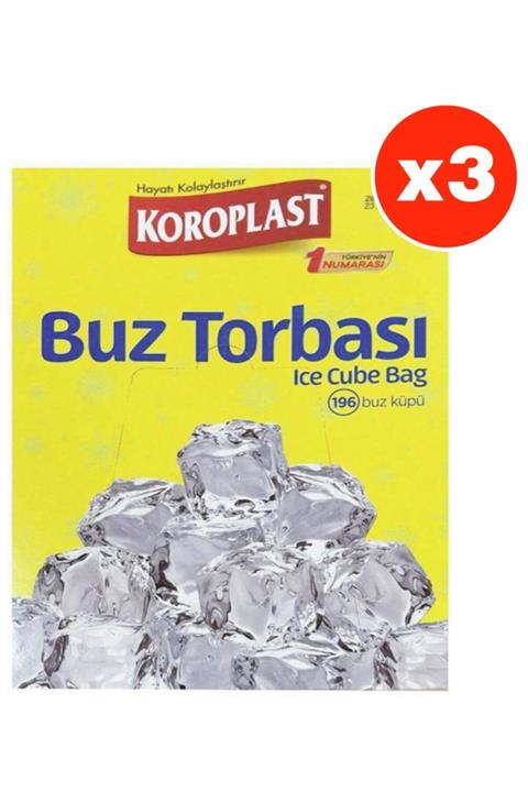 Koroplast Buz Torbası 196 Küp X 3 Paket