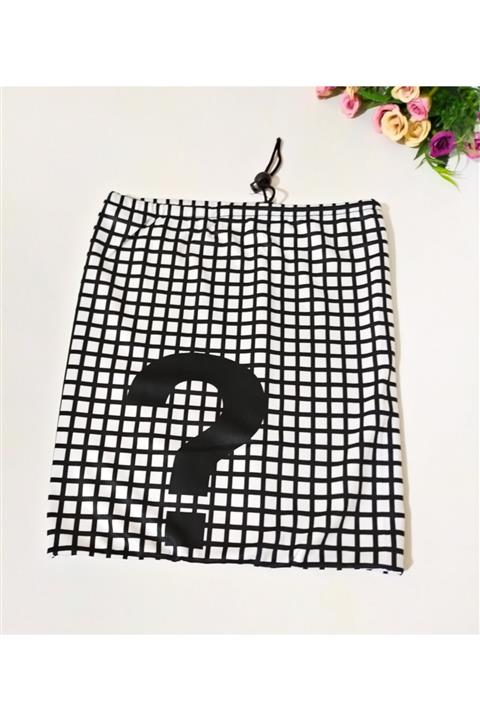 Mosa Unisex Siyah Soru Işaretli Boyunluk Bere