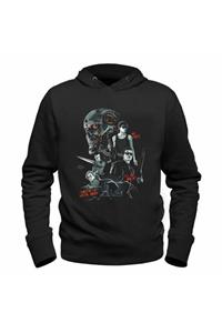 Alfa Tshirt Terminatör Tasarımlı Baskılı Siyah Sweatshirt