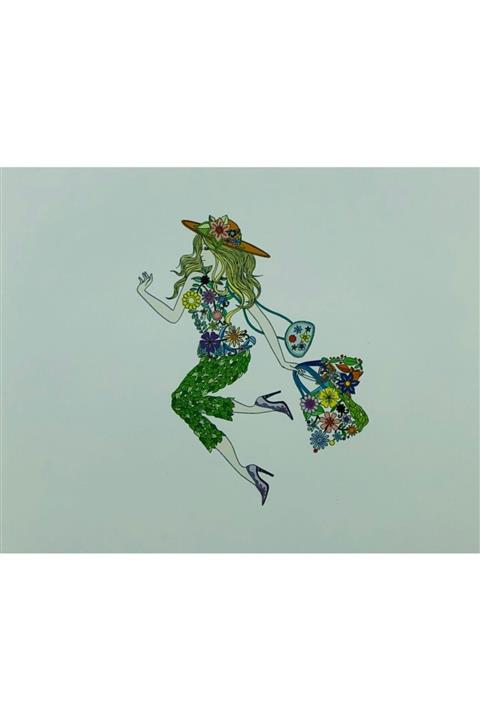 OzanTuhafiye Yastık Kılıfı Kırlent Kılıfı Kumaş Boyama Seti 45x45 Cm 14