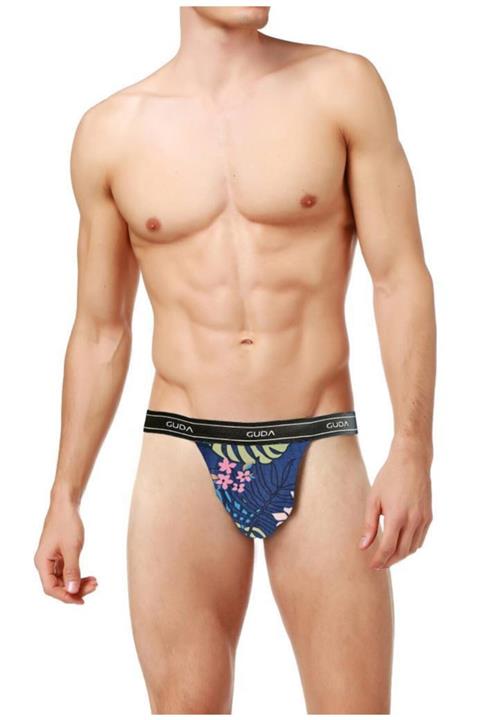 Guda Erkek Thong 17510 Mavi Çiçekli
