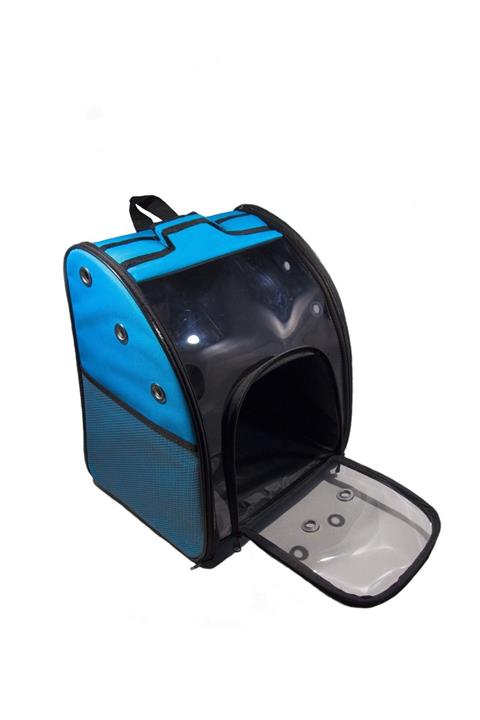 ezivahome Eziva Home Şeffaf Kedi, Köpek El Ve Sırt Taşıma Çantası Mavi