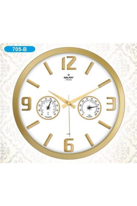 pazariz Galaxy 705-b Premium Termometreli Duvar Saati