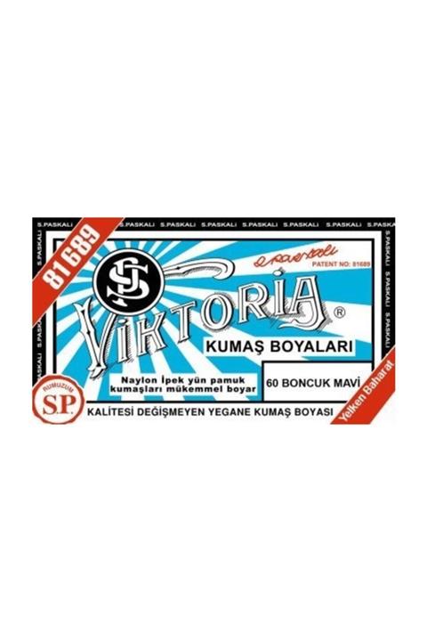 Viktoria Boncuk Mavi Kumaş Boyası