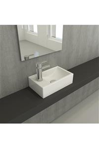 Bocchi Milano Dar Sol Lavabo 37 Cm Parlak Beyaz