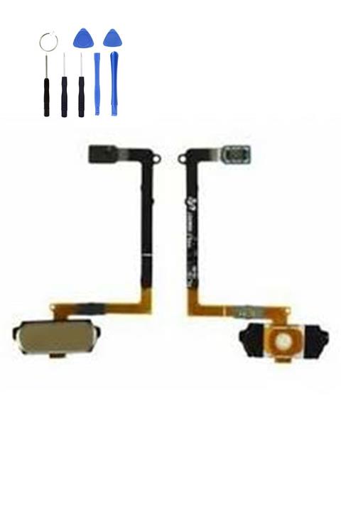 Tk Tech Samsung S6 G920 Home Tuş Bordu Gold Tamir Seti Yanında