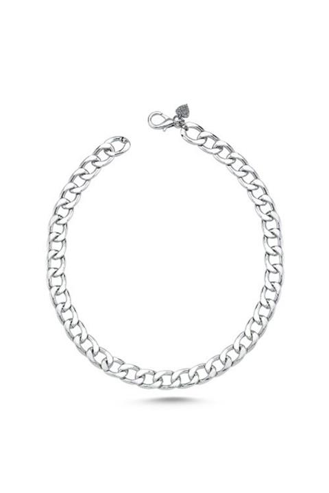 altın pati Dali's Kedi Köpek Kolyesi - Silver Large 55cm