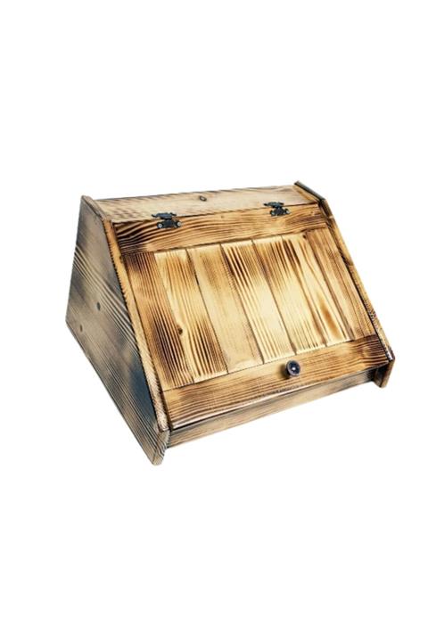 İKİ KAŞIK Ahşap Ekmek Dolabı, Doğal Ahşap Ekmeklik