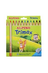 Dolphin Alpino Trimax Üçgen Şekilli Jumbo Kuru Boya 12 Renk