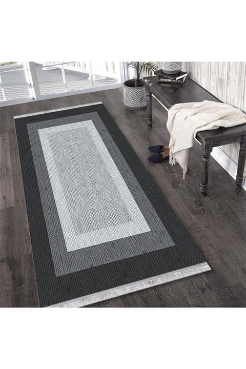 Classiy Home Dijital Baskı Yıkanabilir Kaymaz Taban Yolluk Joy009-00