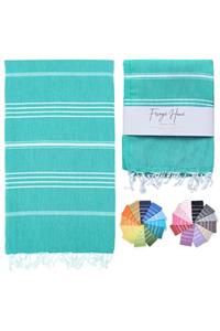 Fringe Home Mint Çizgili Sultan Peştemal