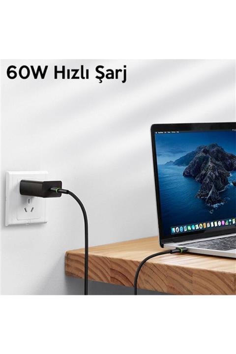 Baseus Halo Data Cable Hızlı Şarj Usb Type-c Pd2.0 60w (20v 3a) 1metre