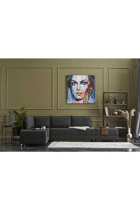 Evdebiz Fly Yataklı Köşe Koltuk Antarsit Sol