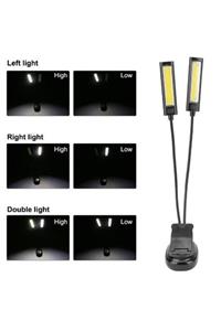 epazzar Kitap Okuma Ders Çalışma Lambası Çift Başlı Usb Ve Pilli 3 Fonksiyon Masa Gece Lambası