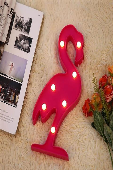 MANKAN Flamingo Led Işıklı Masa Duvar Bebek Gece Lambası Oda Lambası