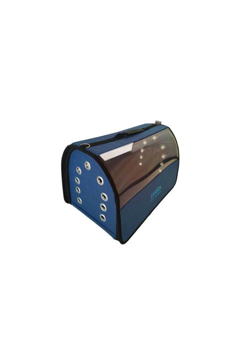 LAVİSTA Şeffaf Jumbo Flybag Kedi Köpek Taşıma Çantası - Mavi