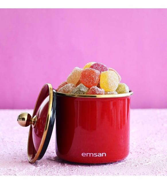 Emsan Troy Emaye Küçük Kavanoz Kırmızı