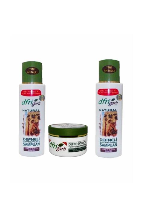 Habipoğlu 2 Adet Defne Garlı Zeytinyağlı Şampuan 400ml & 1 Adet Saç Kremi 250ml Bakım Paketi