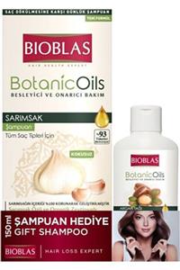 Bioblas Botanic Oils Kokusuz Sarımsak Özlü Tüm Saç Tipleri 360 ml Argan 150 ml Şampuan