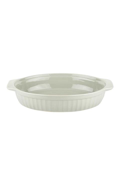 Tantitoni Yeşil Eva Seramik Oval Fırın Kabı 36x23x6.5cm
