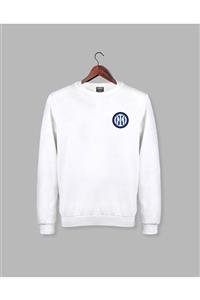 Darkia Unisex Inter Milan Logo Minimal Göğüs Baskılı Sweatshirt