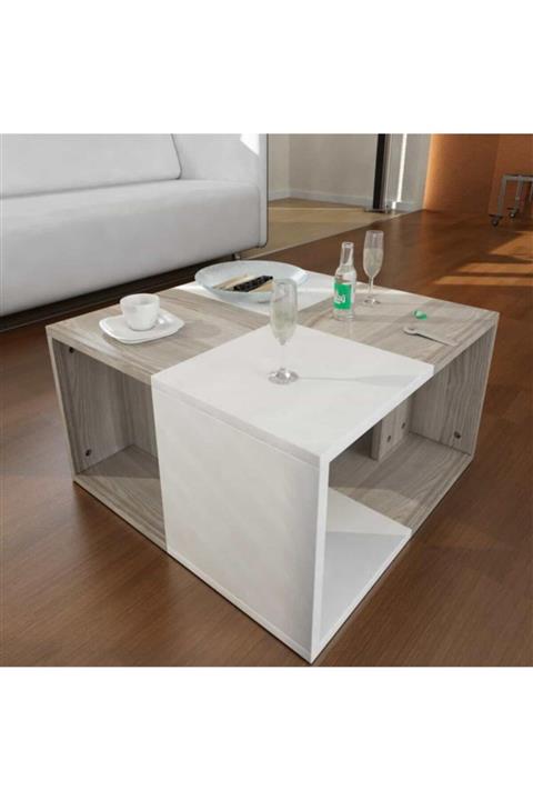 Dekorister Doodle Orta Sehpa Beyaz-cordoba