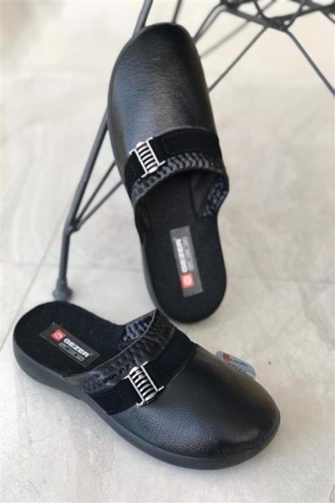 GEZER Deri Yumuşak Taban Erkek Ev Terliği