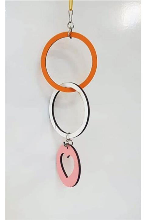 Ahşap Pusula Ahşap Kuş Oyuncağı Çanlı 17 Cm