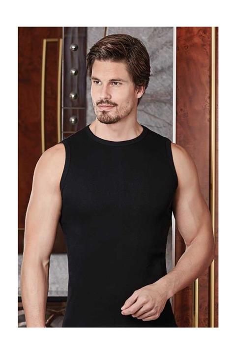 Berrak Erkek Ribana Siyah Kolsuz Badi