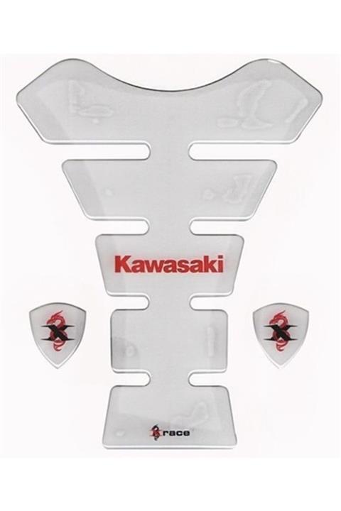 AnkaShop Kawasaki Logolu Motosiklet Şeffaf Tank Pad Universal Tank Pad Motor Cizilme Engelleyici 3d Koruma
