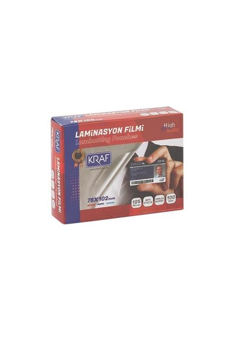 KRAF Laminasyon Filmi 78x102mm 125mıc 100lü 2127