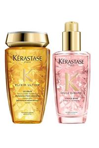 Kerastase Elixir Ultime Le Bain Şampuan 250 Ml + Boyalı Saç Parlaklık Yağı 100 Ml