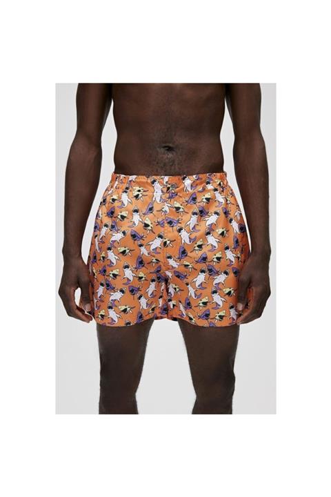 Bad Bear Erkek Megalodon Swimshort - Turuncu