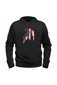 Alfa Tshirt Spartan Tasarımlı Siyah Sweatshirt